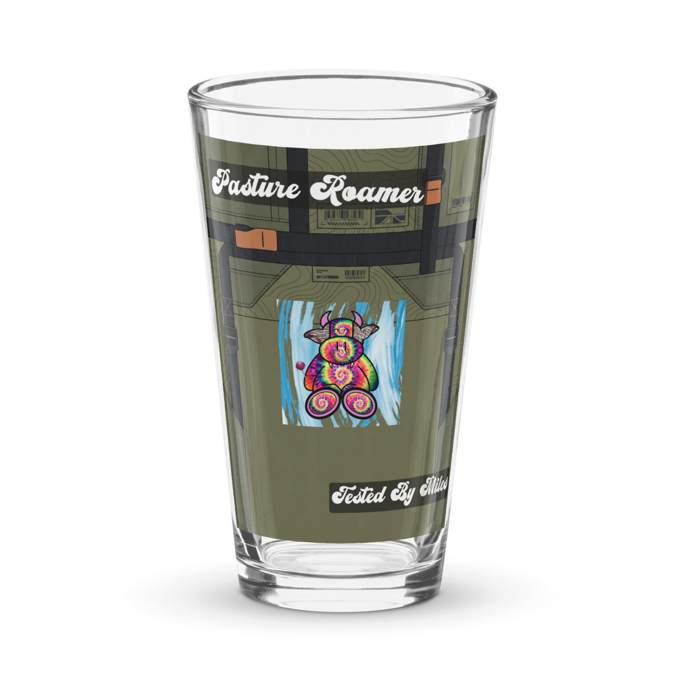 Pocket Cows Shaker Pint Glass (16 oz) — Built To Roam — Design 720