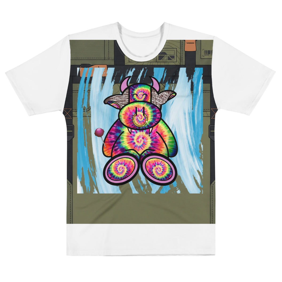 Pocket Cows All-Over Print Men’s Cotton Crew Neck T-Shirt — Built To Roam — Design 720