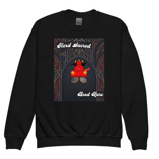 Pocket Cows Youth Crew Neck Sweatshirt — Design 267