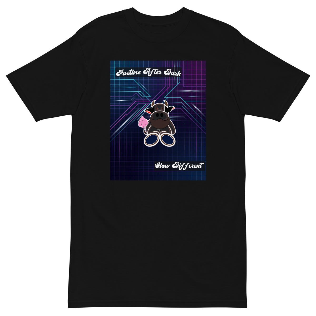 Pocket Cows Heavyweight Tee — After Hours — Design 139 — alternate view