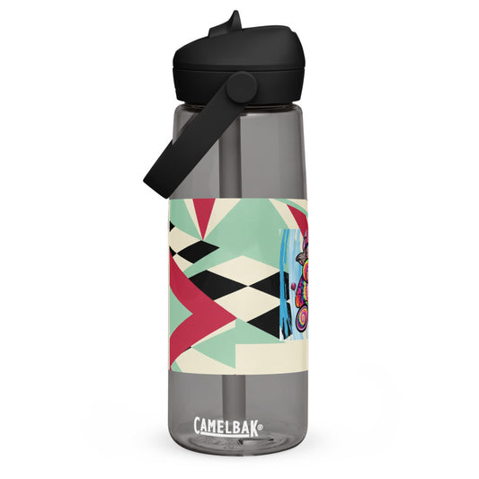 Pocket Cows Flip Straw Water Bottle — Design 716