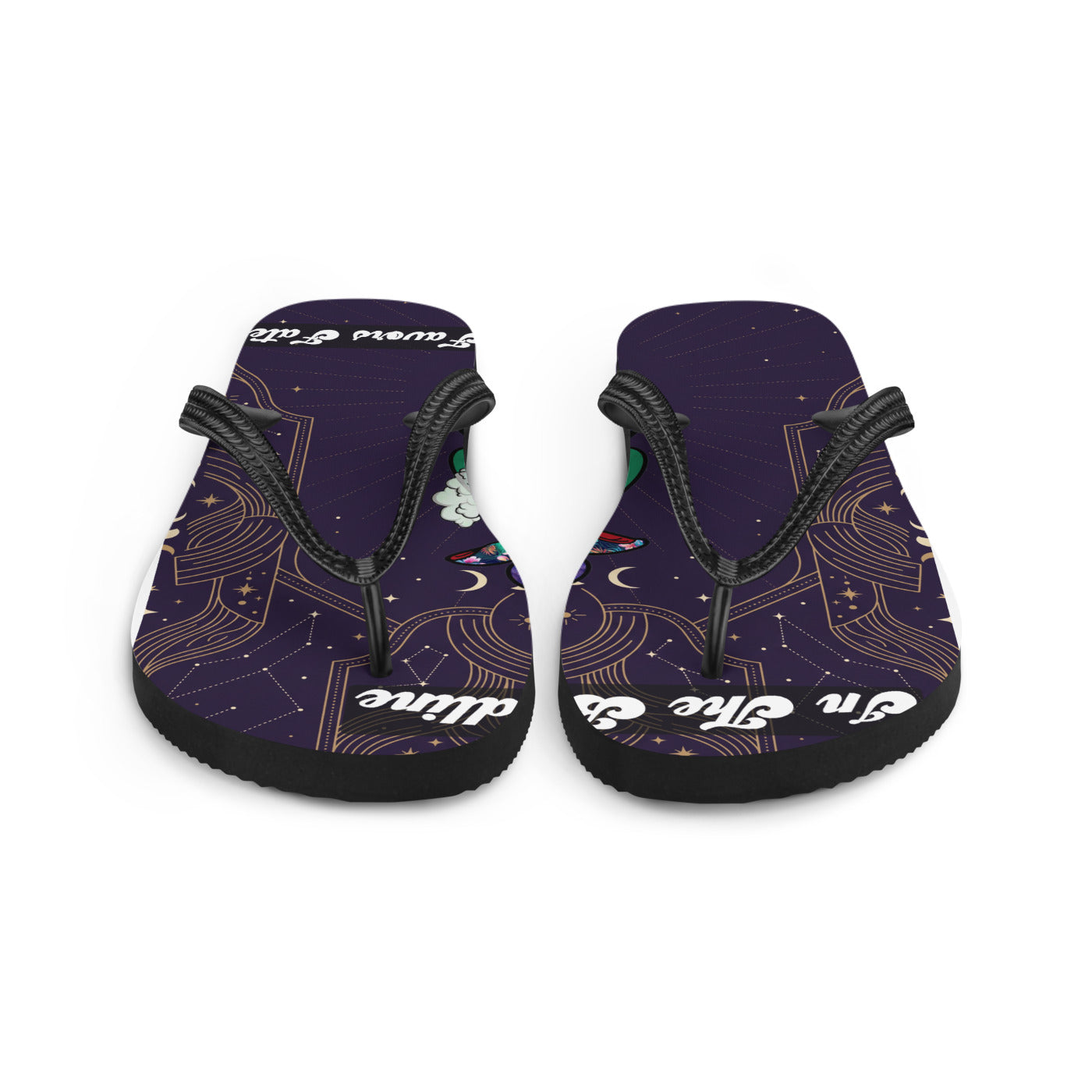 Pocket Cows Sublimation Flip Flops — Written In The Herd — Design 731