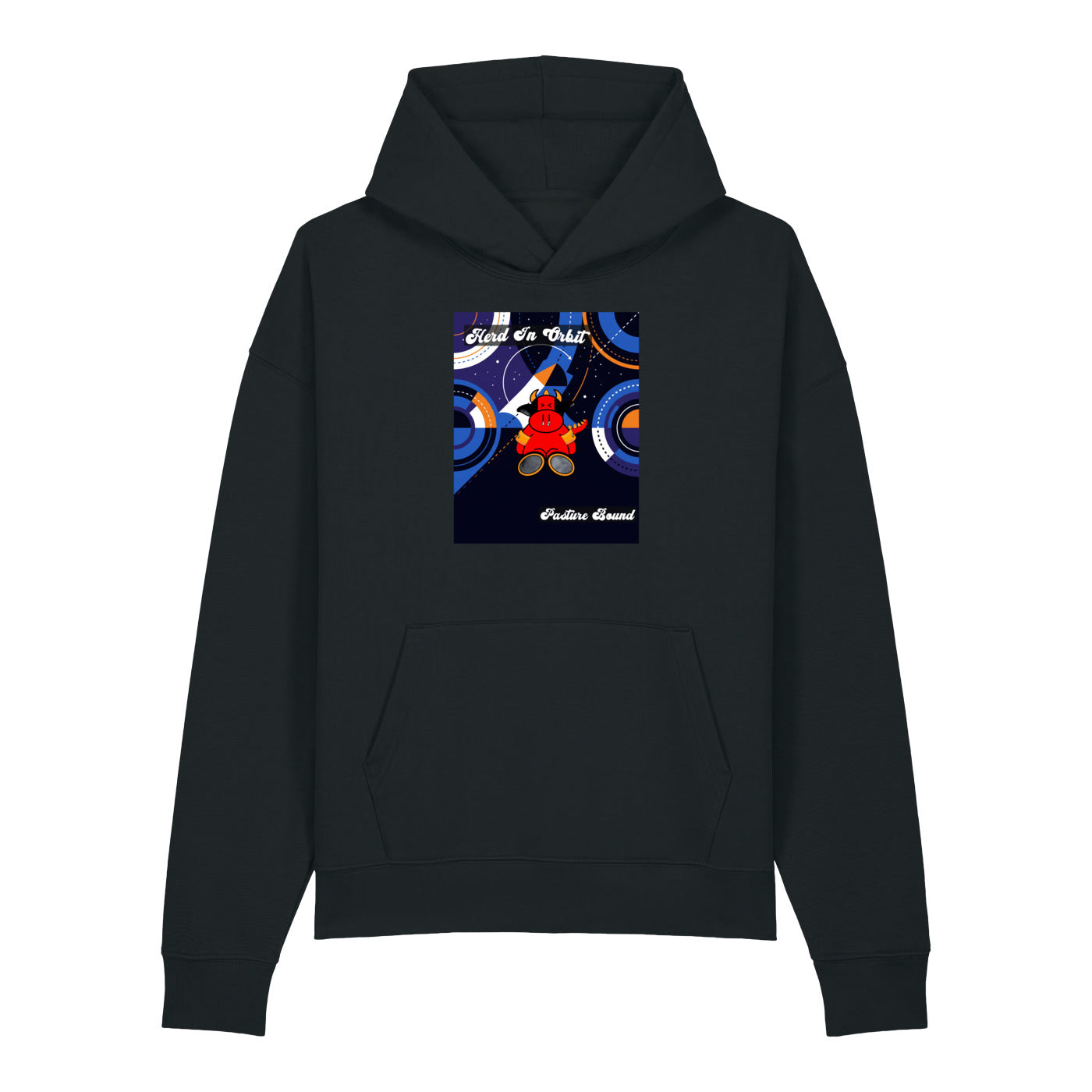 Pocket Cows Unisex Relaxed Mid-Weight Chaser Hooded Sweatshirt — Design 280