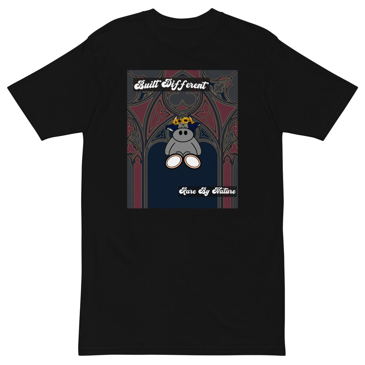 Pocket Cows Heavyweight Tee — Sacred Herd — Design 33 — alternate view