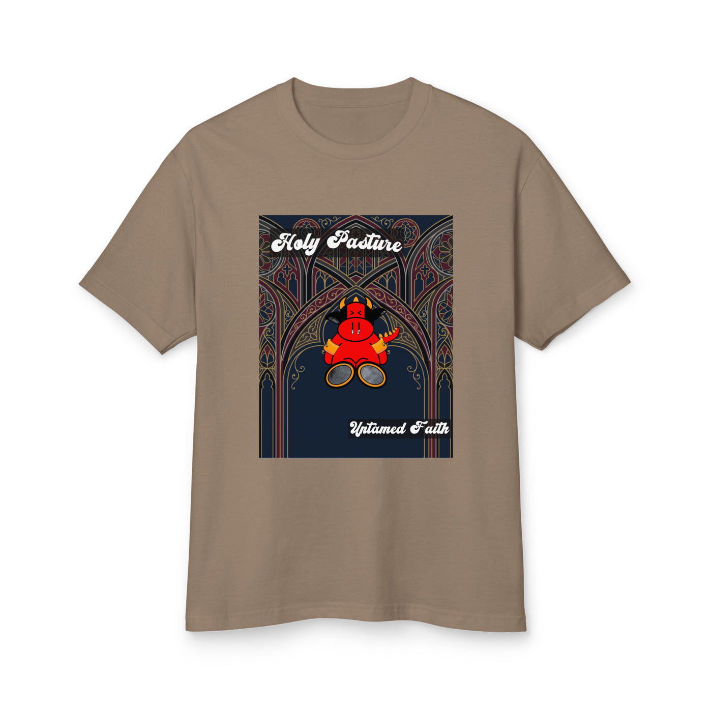 Pocket Cows Unisex Garment-Dyed Heavyweight Cotton Tee — Design 270
