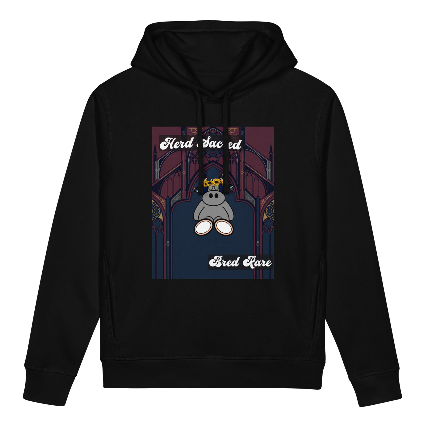 Pocket Cows Unisex Organic Side Pocket Sounder Hoodie — Design 271