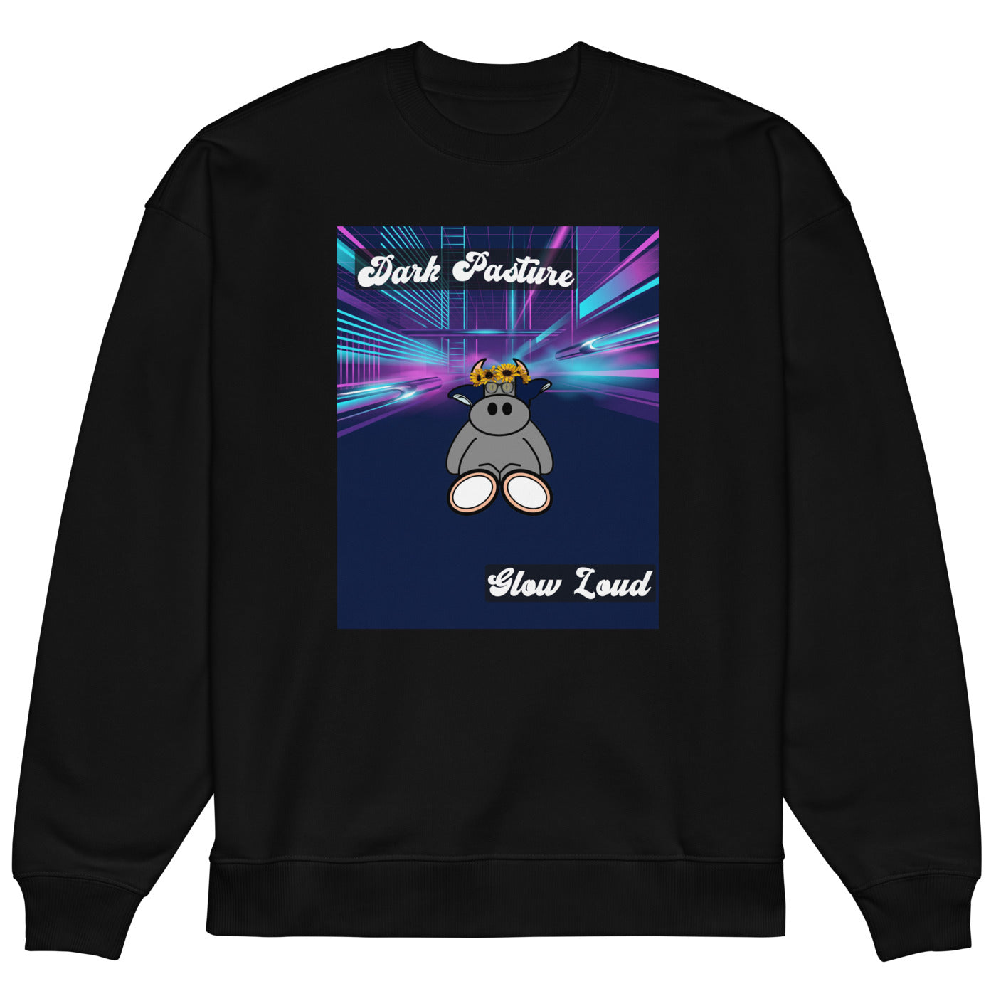 Pocket Cows Unisex Organic Oversized Raddler 2.0 Sweatshirt — Design 255