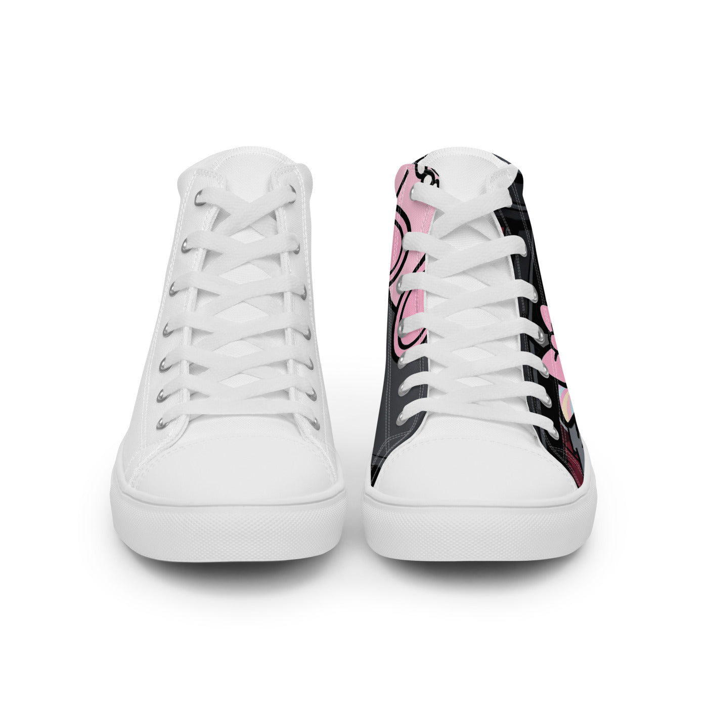 Pocket Cows Men's High Top Canvas Shoes — No Bull Left — Design 853