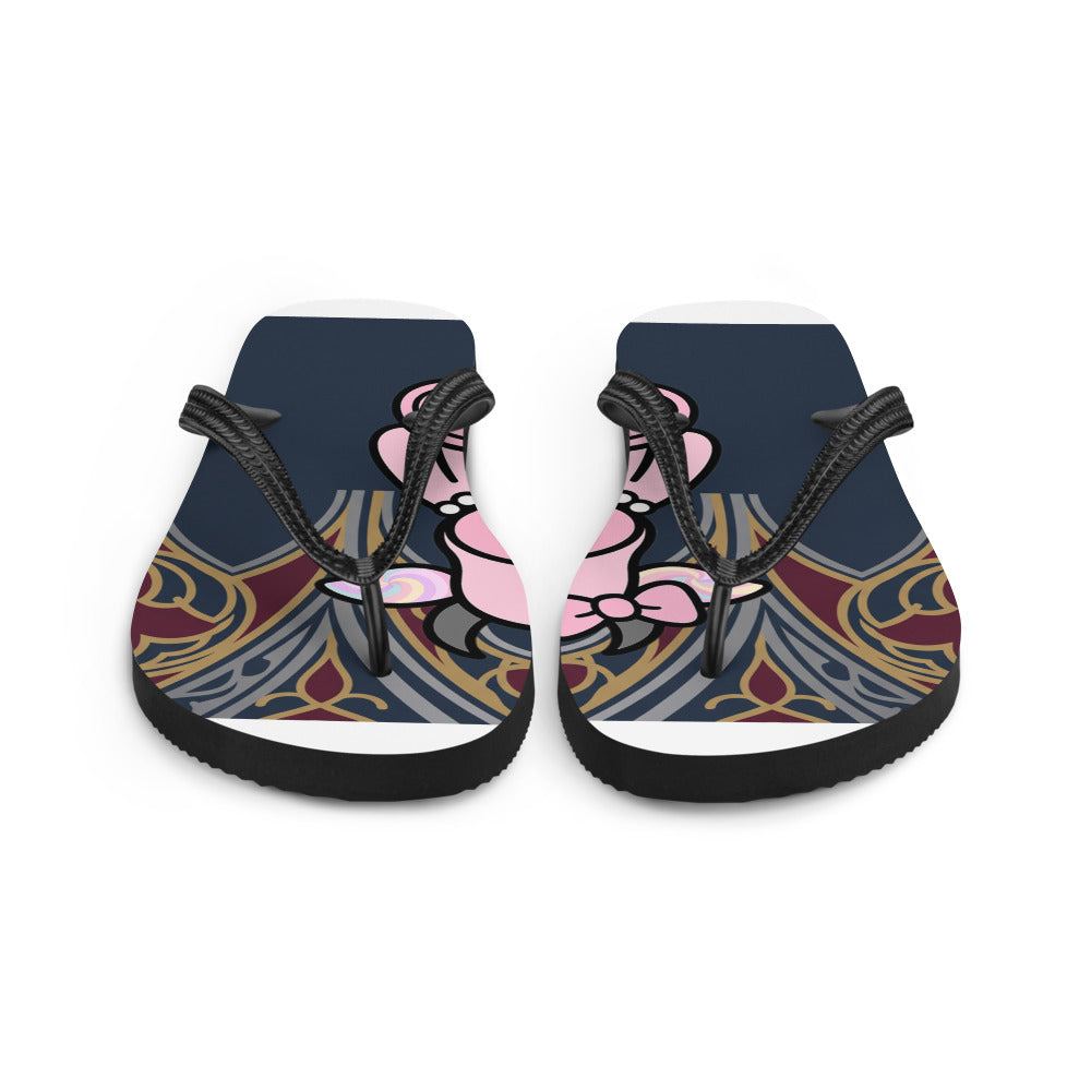 Pocket Cows Sublimation Flip Flops — Sacred Herd — Design 839