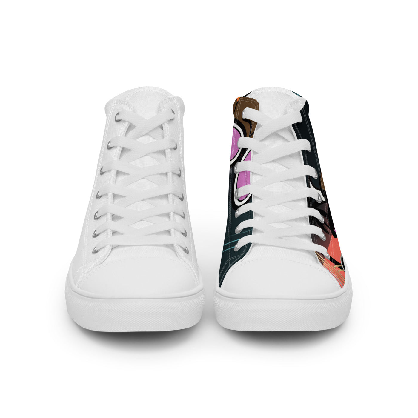 Pocket Cows Men's High Top Canvas Shoes — Pasture Vice — Design 771