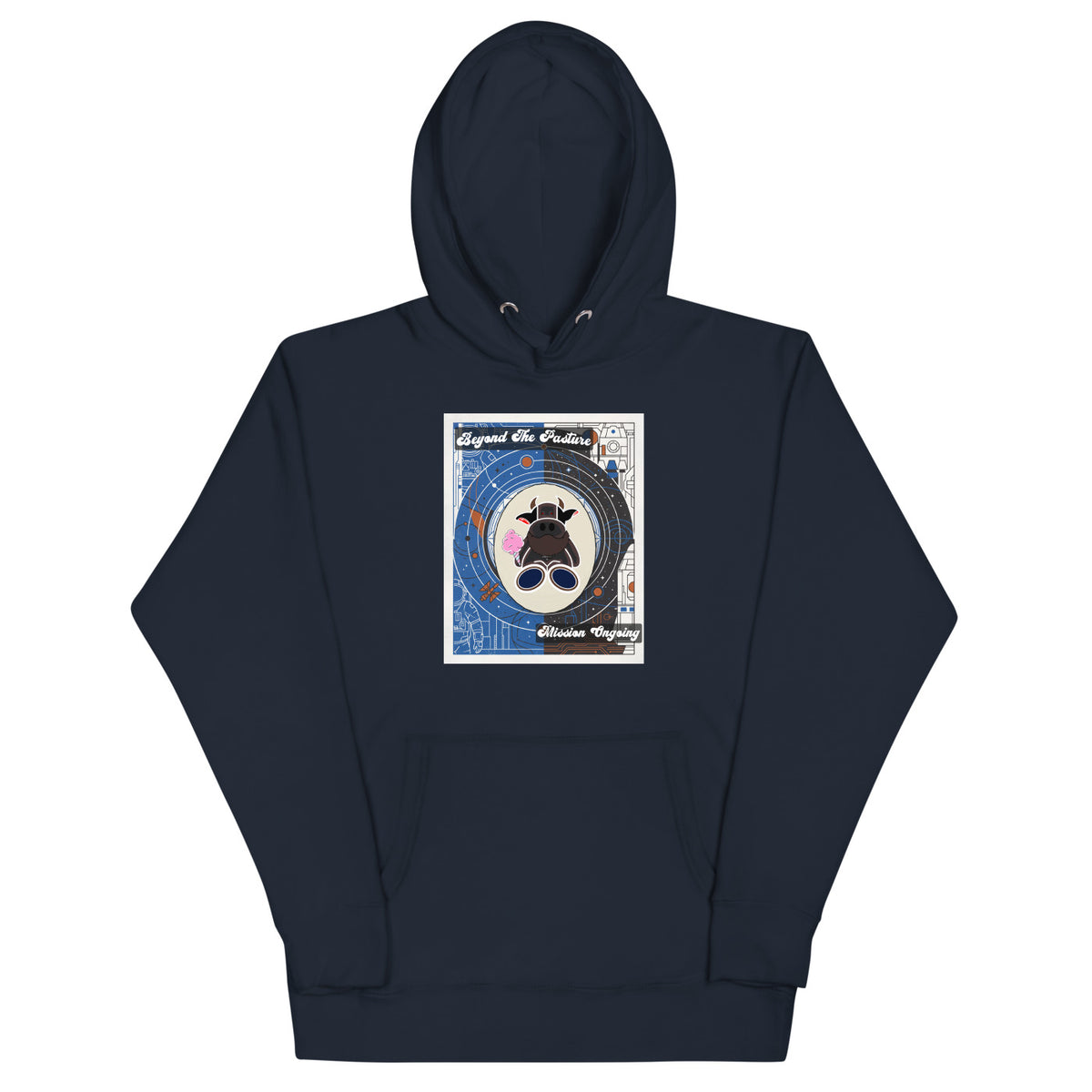 Pocket Cows Hoodie — Orbit The Herd — Design 10