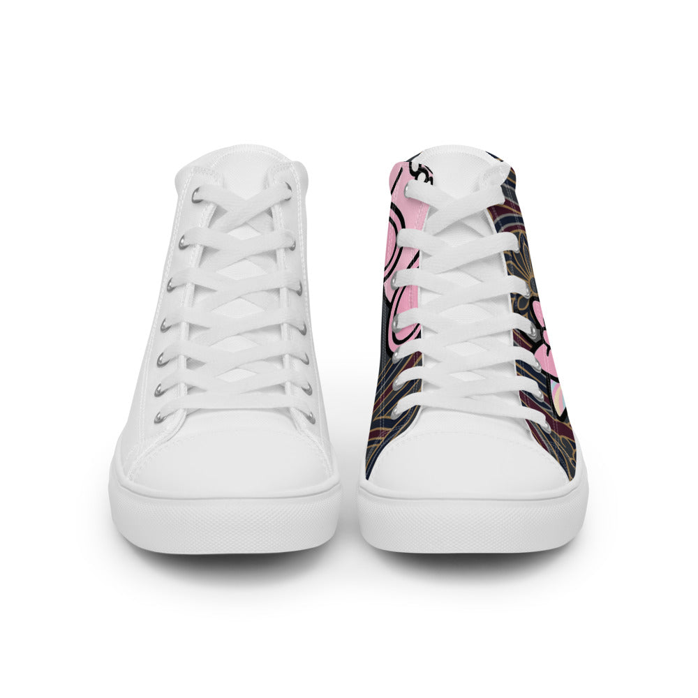 Pocket Cows Men's High Top Canvas Shoes — Sacred Herd — Design 838