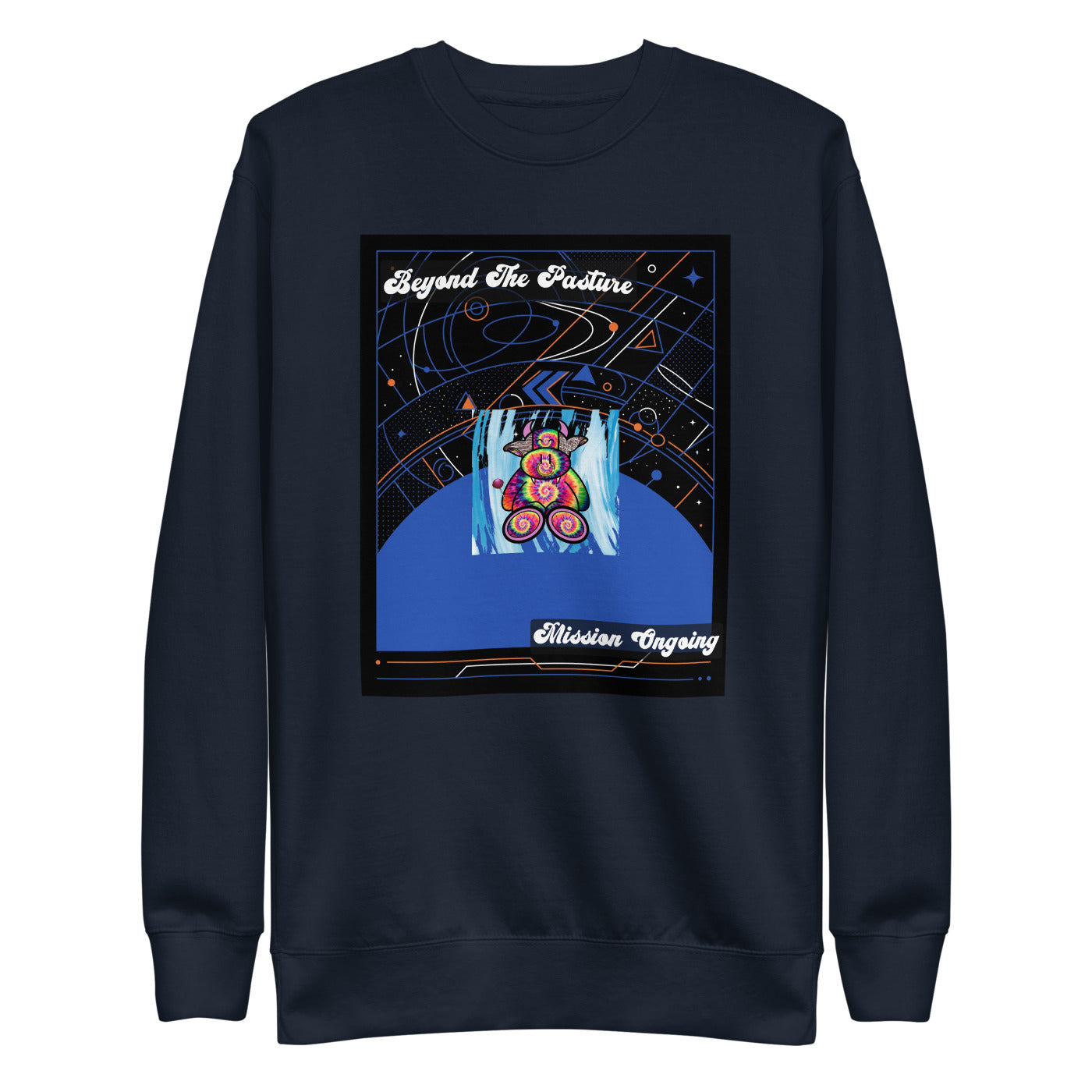 Pocket Cows Crewneck — Orbit The Herd — Design 156