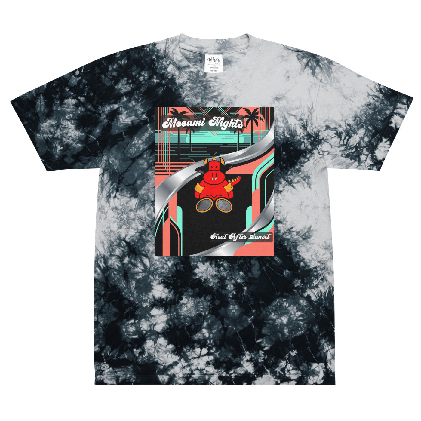 Pocket Cows Unisex Oversized Tie-Dye T-Shirt — Design 272