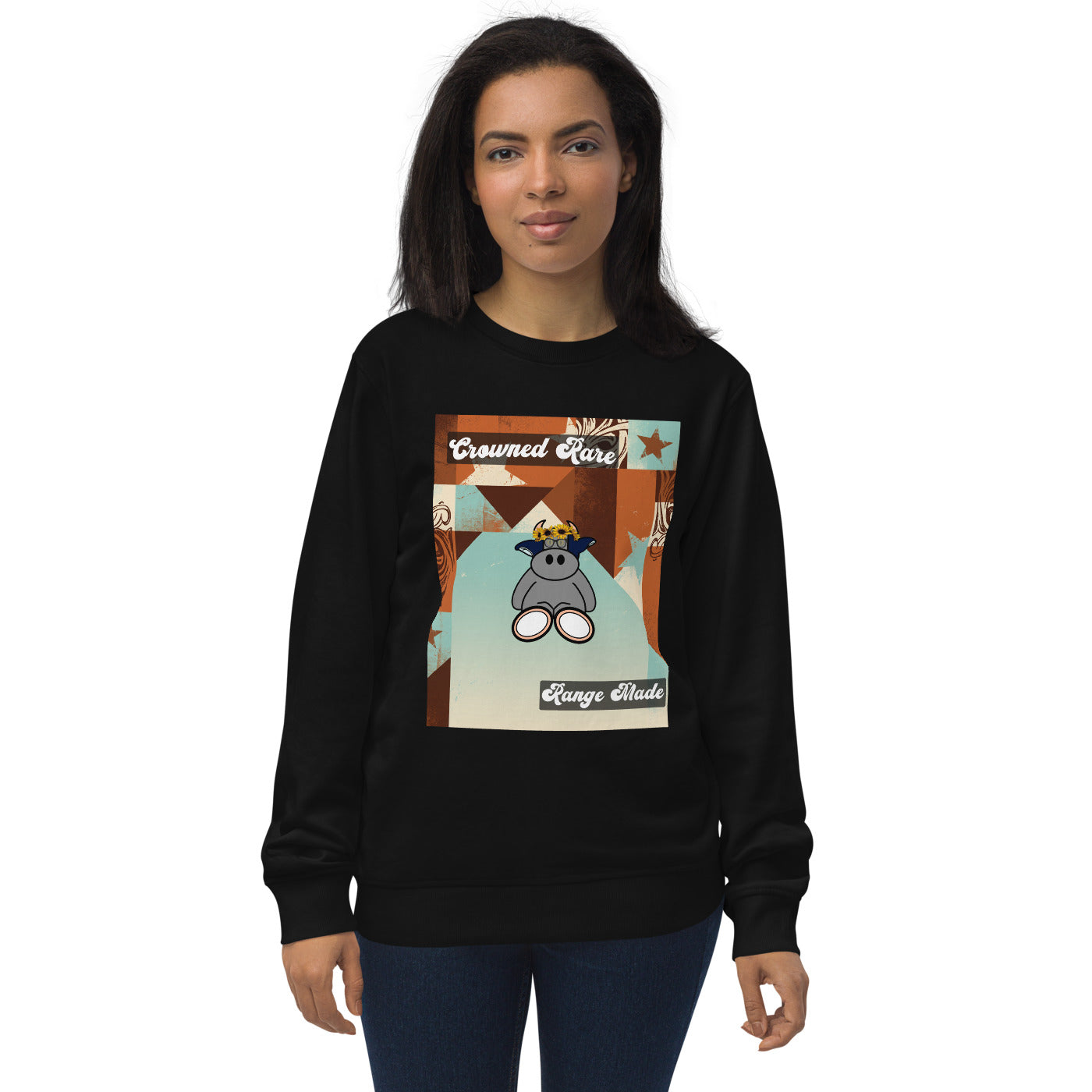 Pocket Cows Unisex Organic Sweatshirt — Design 260