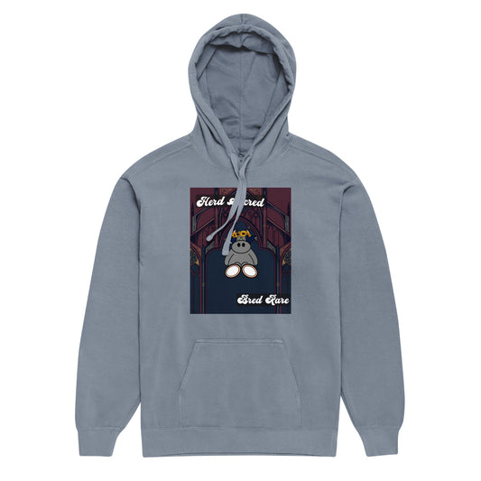 Pocket Cows Unisex Garment-Dyed Hooded Sweatshirt I Comfort Colors — Sacred Herd — Design 271