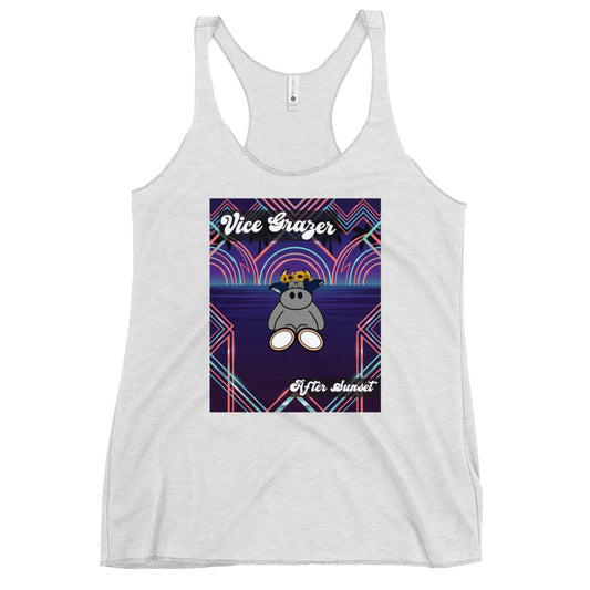 Pocket Cows Women's Racerback Tank Top — Design 279