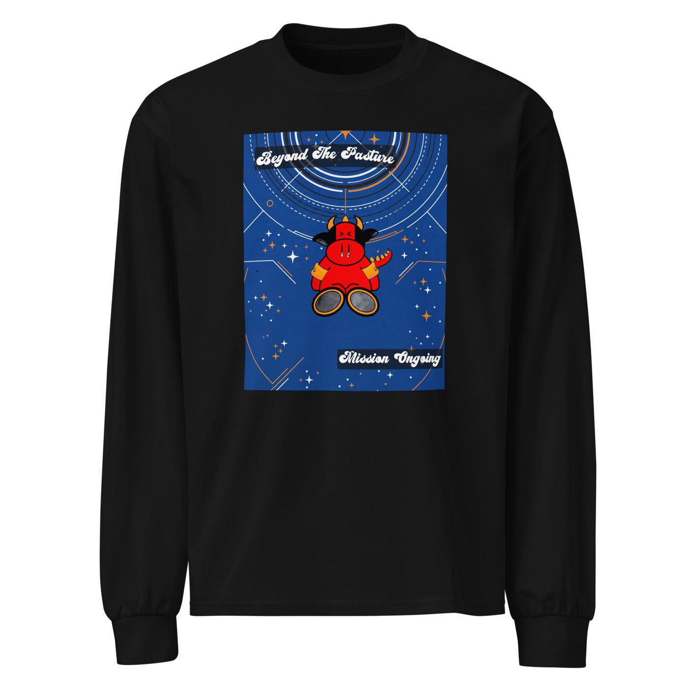 Pocket Cows Unisex Heavyweight Long Sleeve Shirt — Design 278