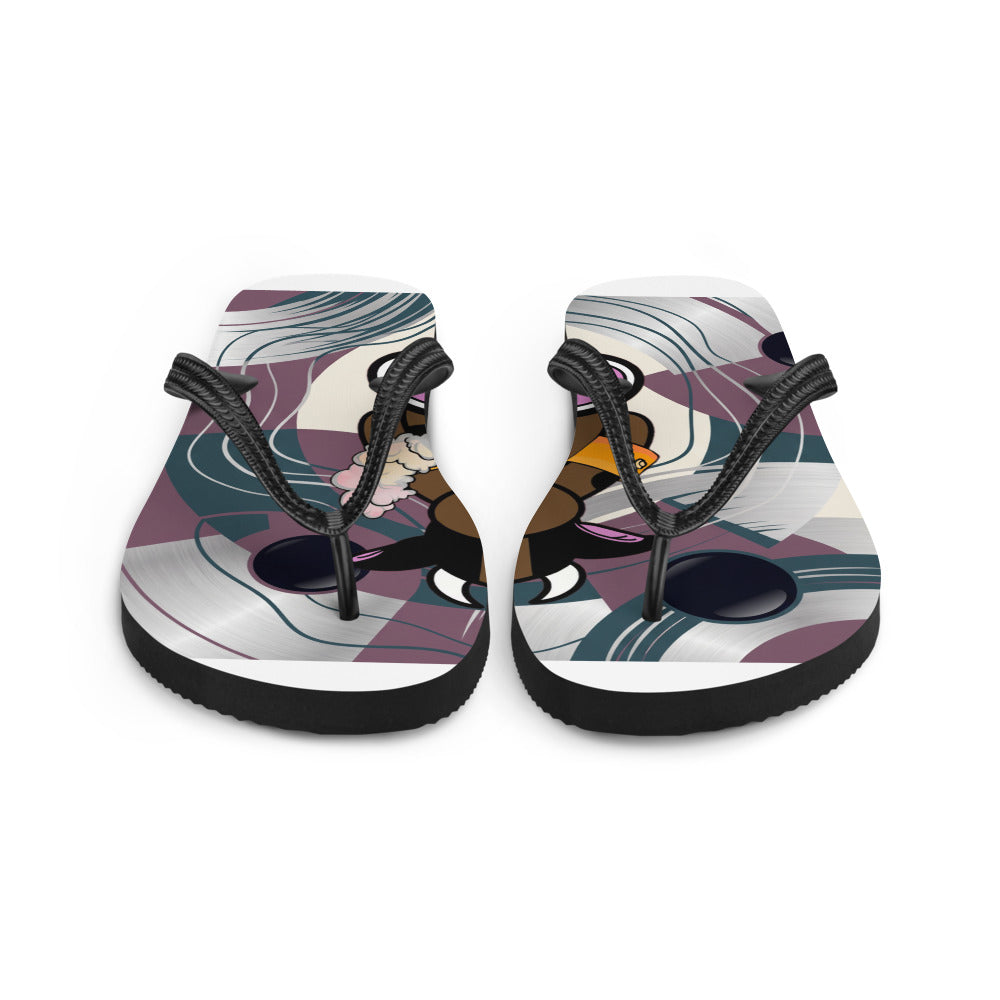 Pocket Cows Sublimation Flip Flops — Rare Pressing — Design 784