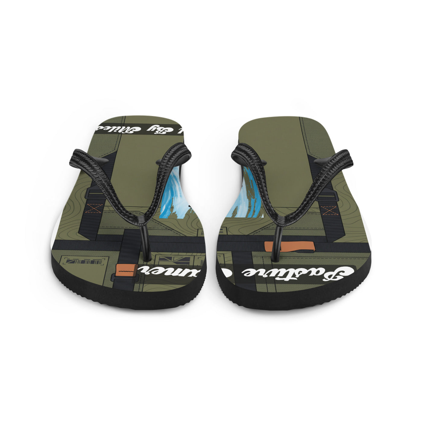 Pocket Cows Sublimation Flip Flops — Built To Roam — Design 720