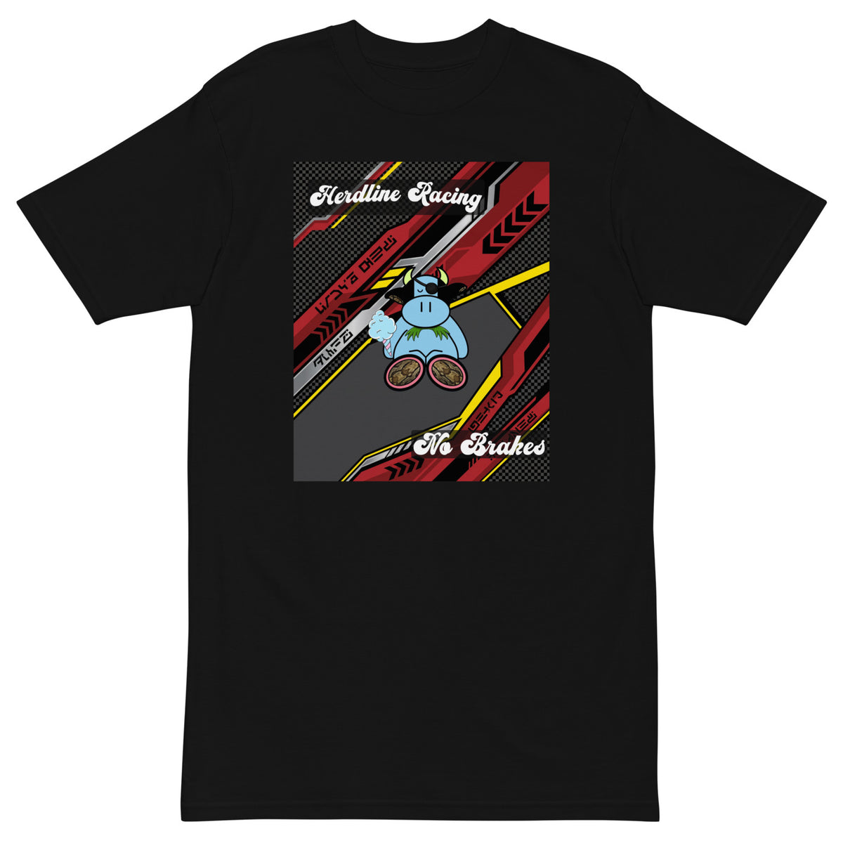 Pocket Cows Heavyweight Tee — Full Throttle — Design 93 — alternate view
