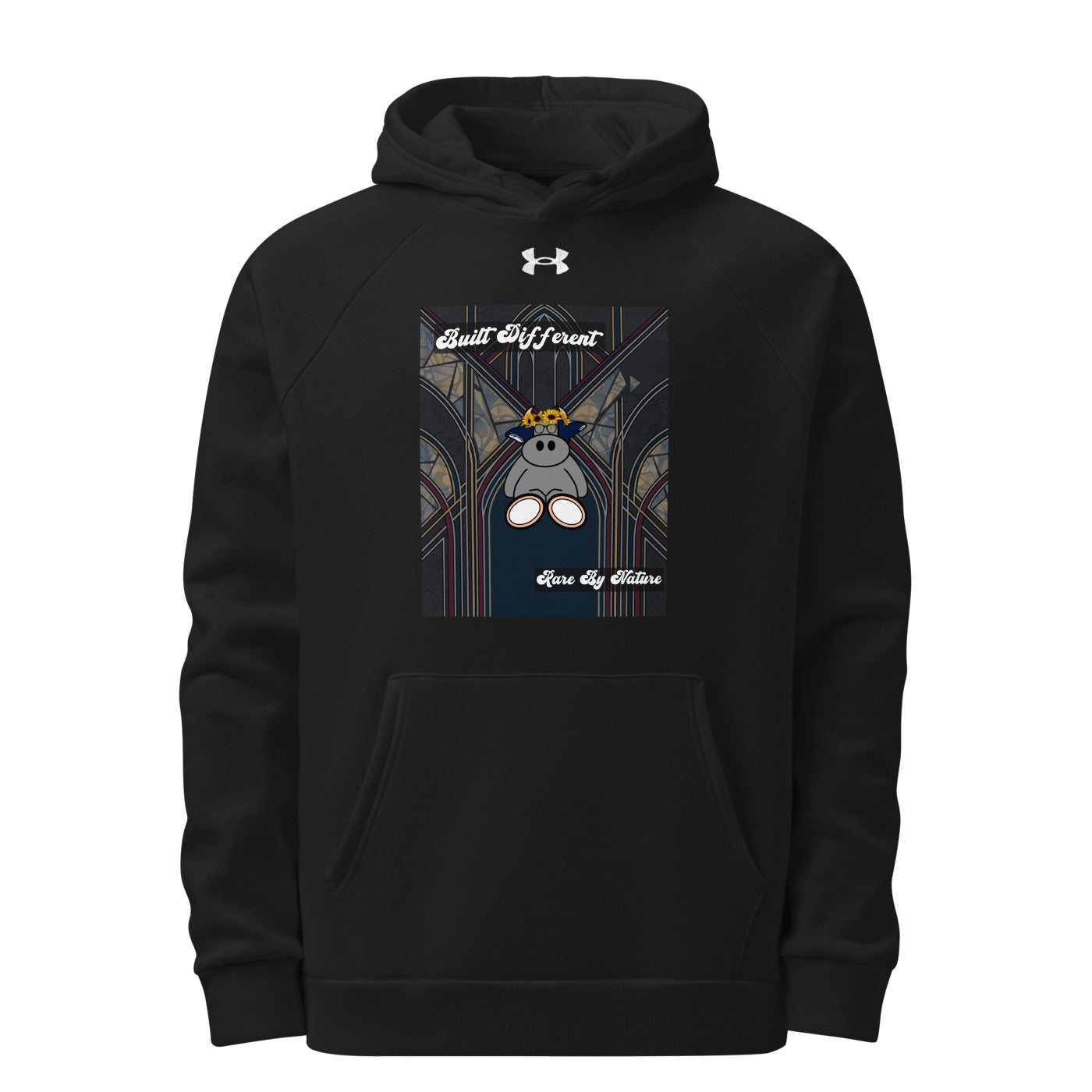 Pocket Cows Men’s Under Armour Rival Fleece Hoodie — Design 269