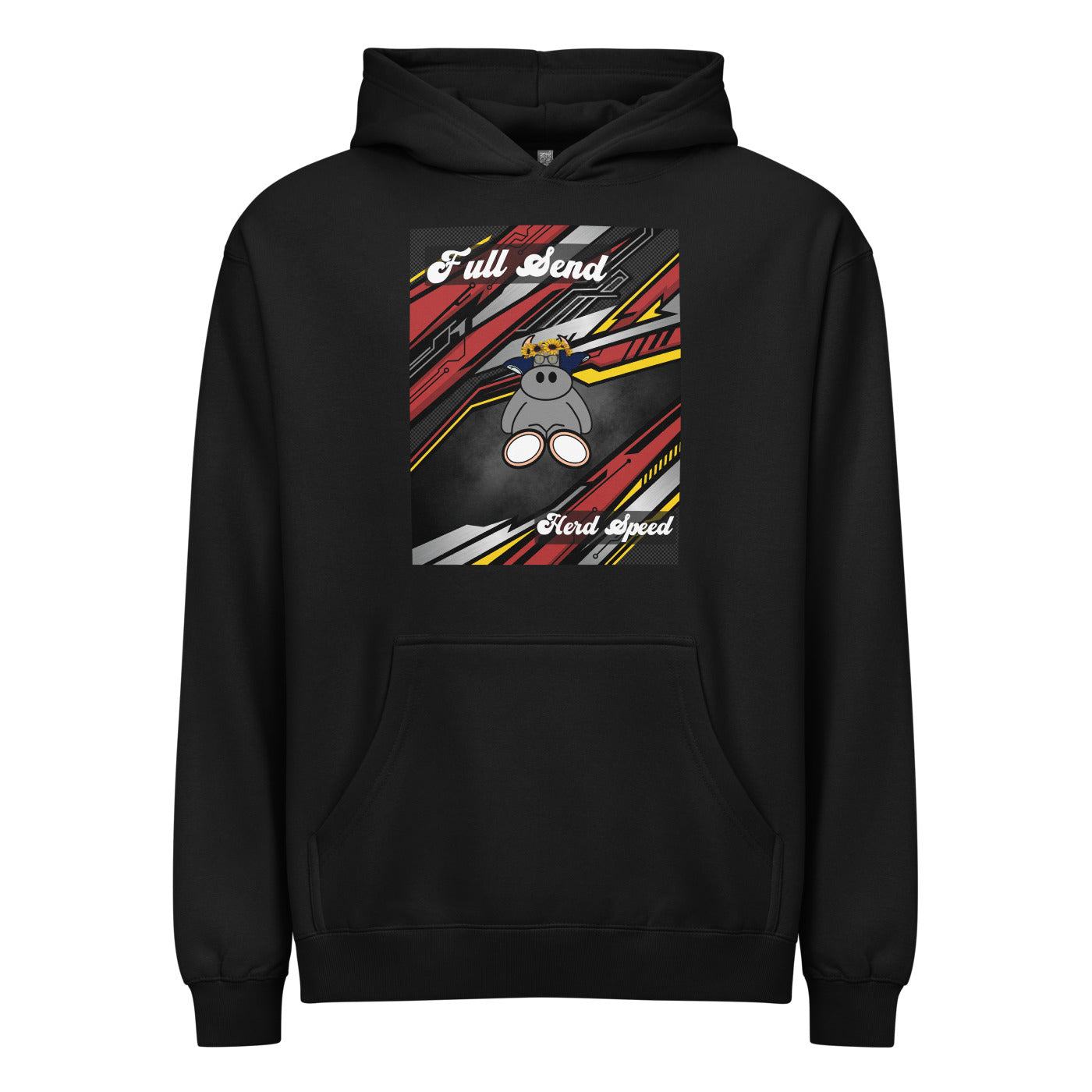 Pocket Cows Men's Box Hoodie I Cotton Heritage M2635 — Full Throttle — Design 265