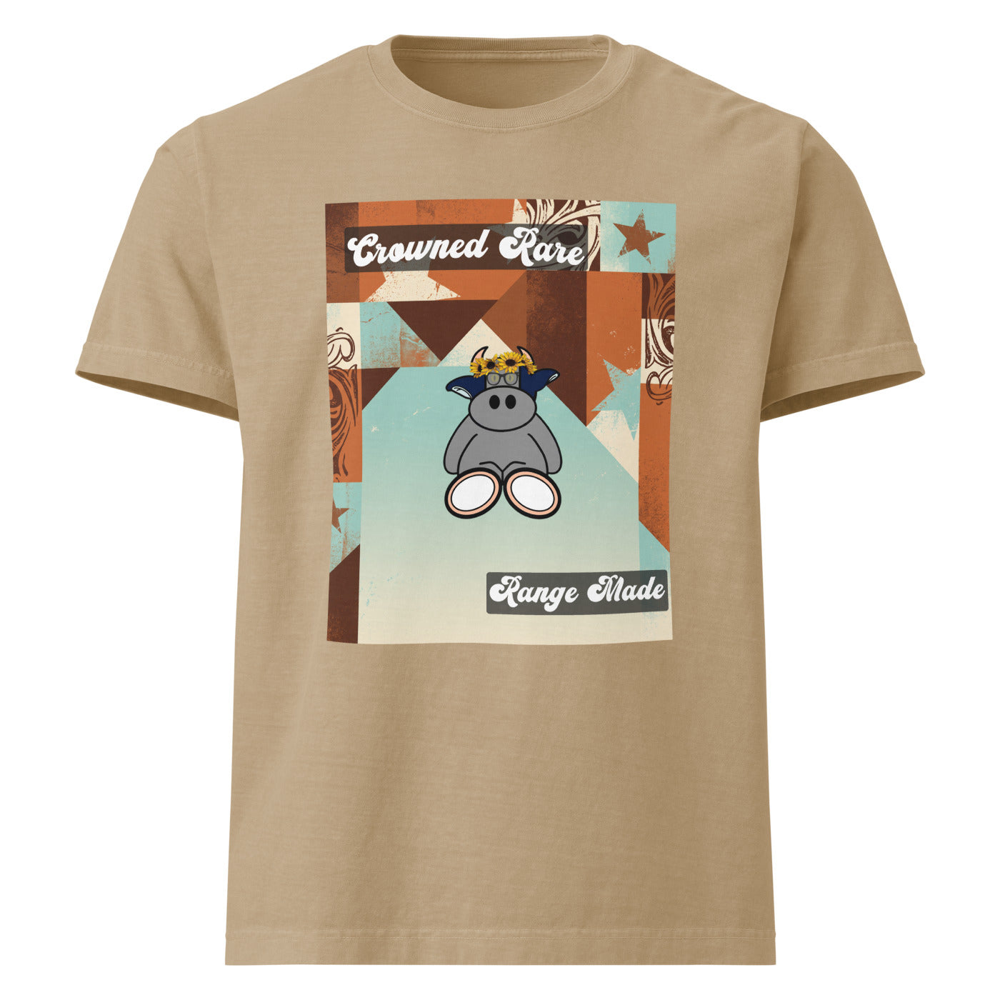 Pocket Cows Unisex Heavyweight Garment Dye Tee — Design 260