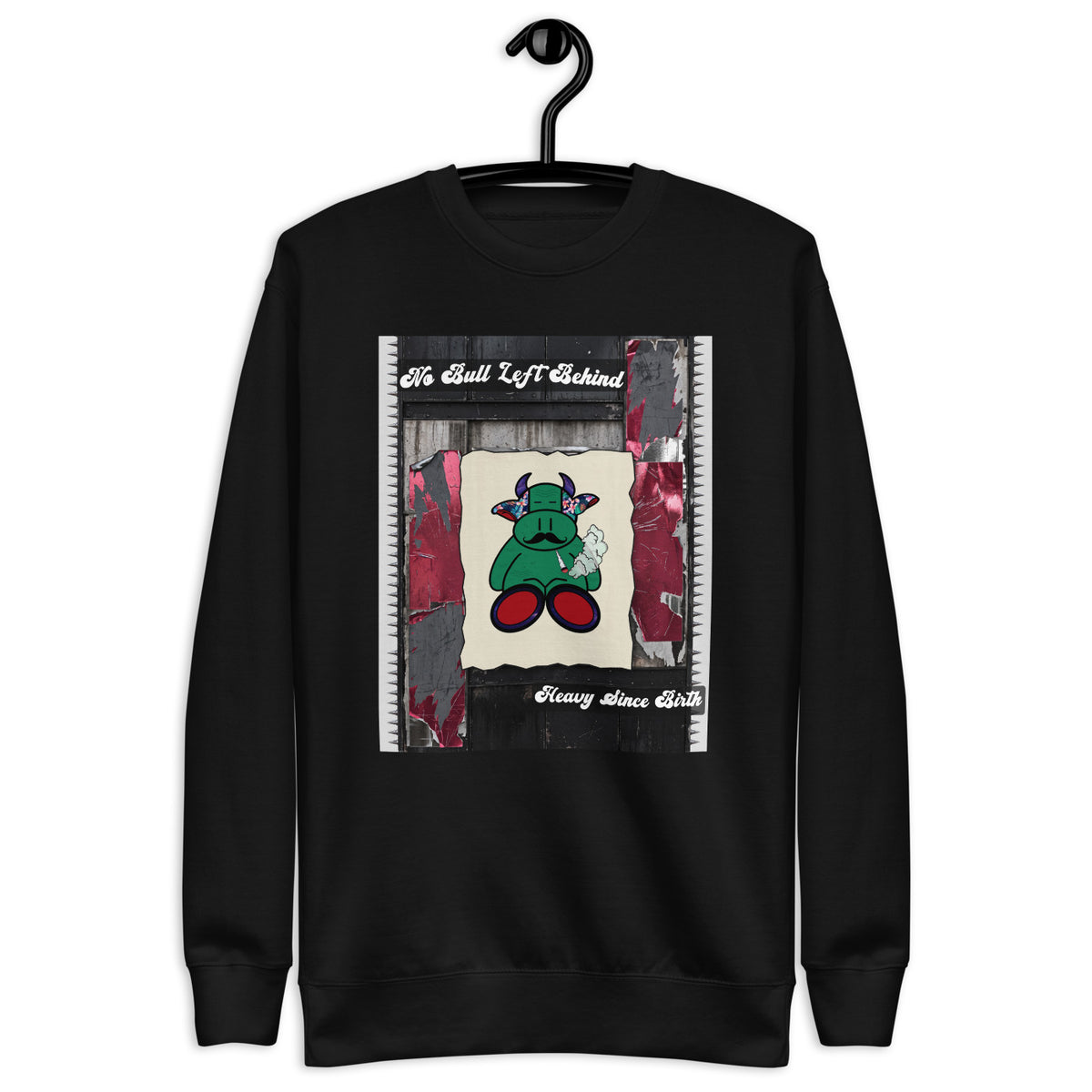 Pocket Cows Crewneck — No Bull Left — Design 12 — alternate view