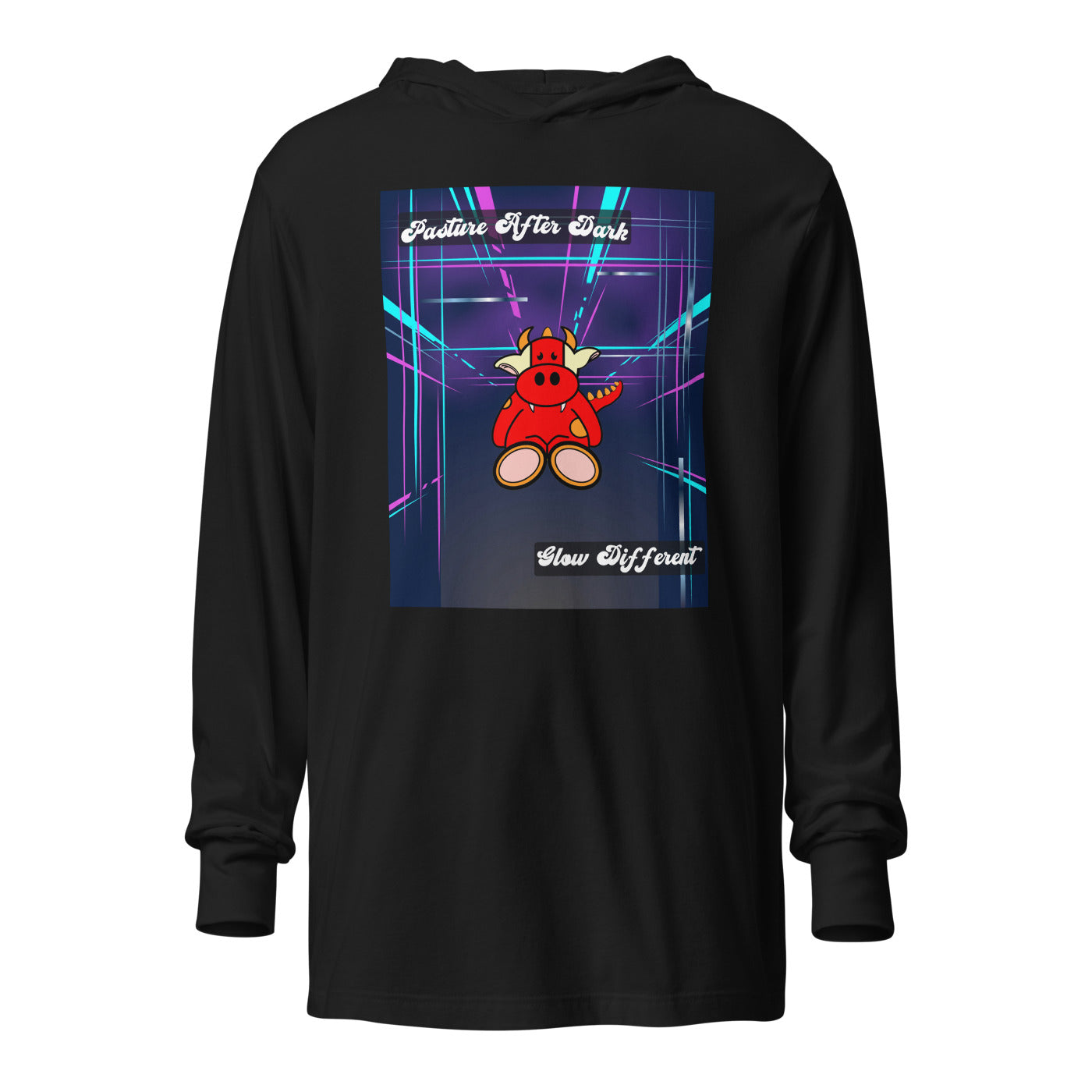 Pocket Cows Unisex Hooded Long Sleeve Tee — Design 273