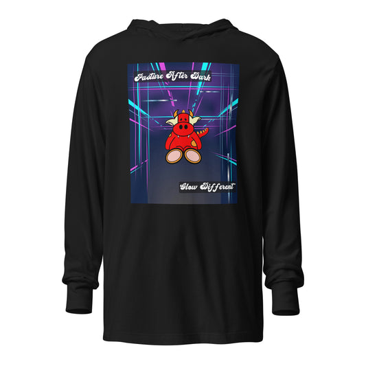 Pocket Cows Unisex Hooded Long Sleeve Tee — Design 273