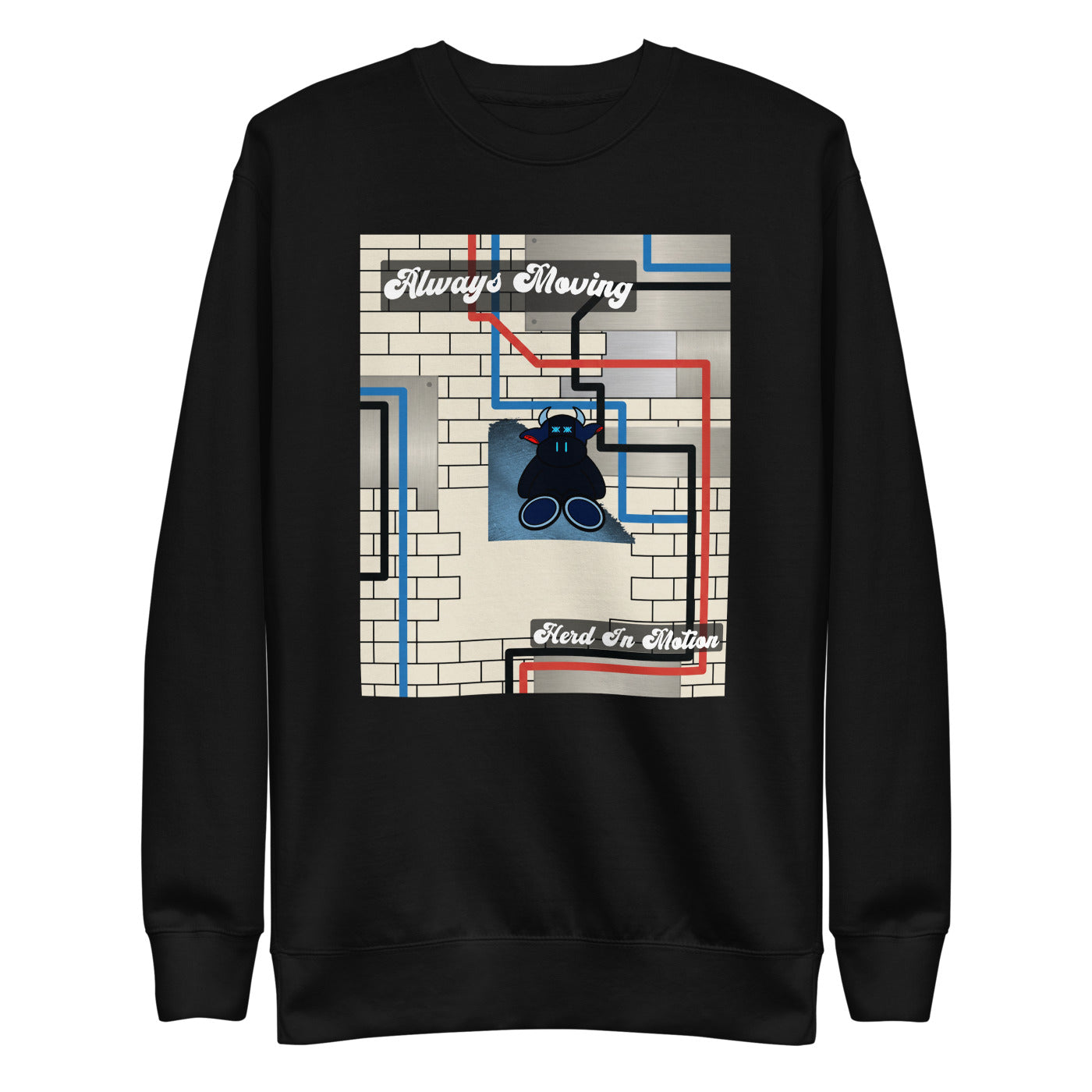 Pocket Cows Crewneck — Move Different — Design 756