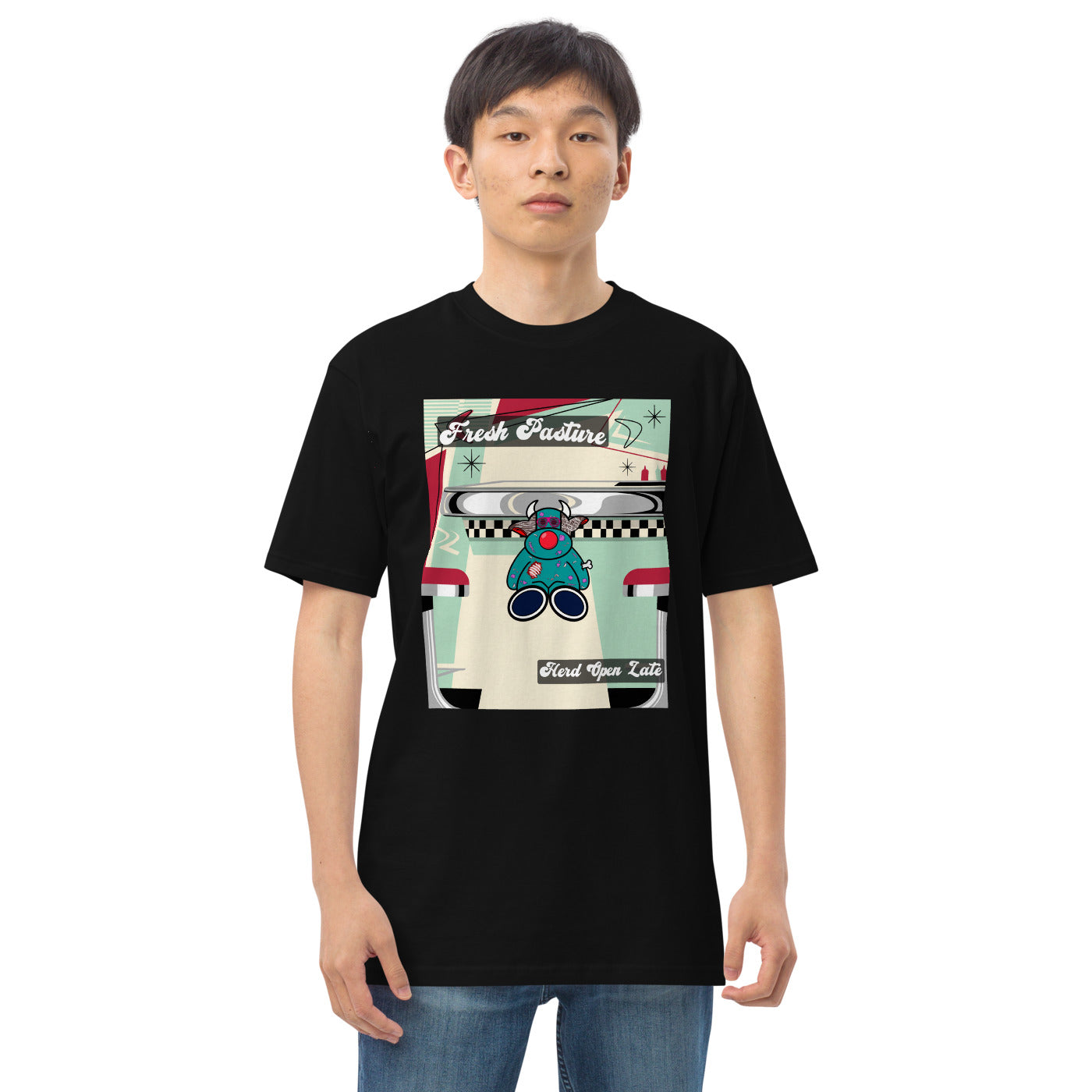 Pocket Cows Heavyweight Tee — Always Fresh — Design 821