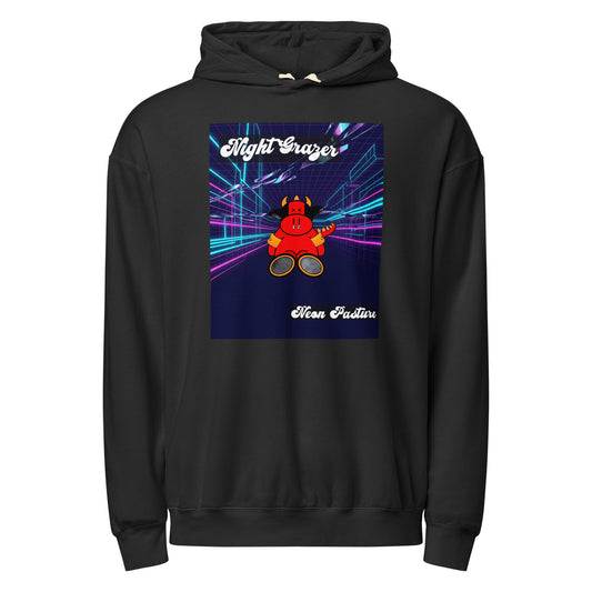 Pocket Cows Unisex Garment-Dyed Lightweight Fleece Hooded Sweatshirt I Comfort Colors — After Hours — Design 250