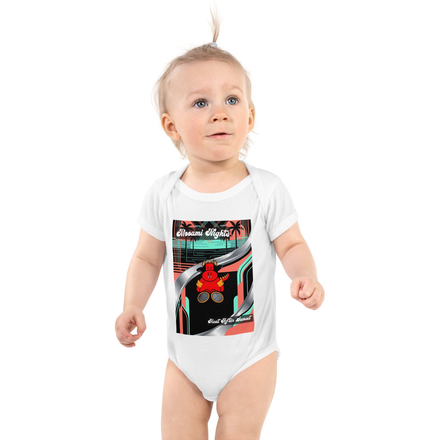 Pocket Cows Baby Short Sleeve Bodysuit — Design 272