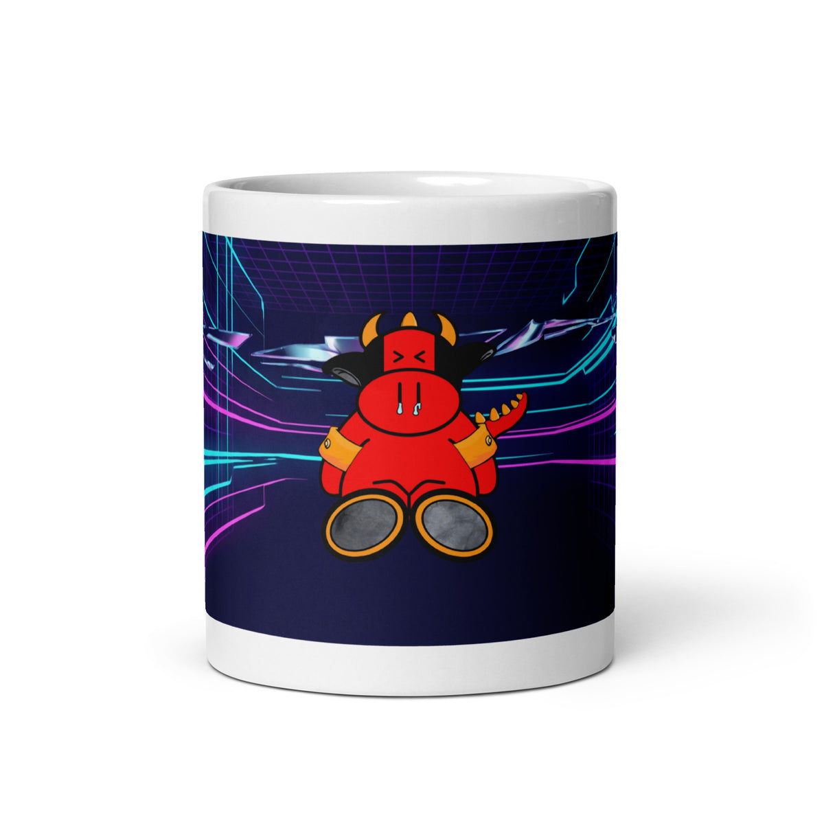 Pocket Cows White Glossy Mug — After Hours — Design 250