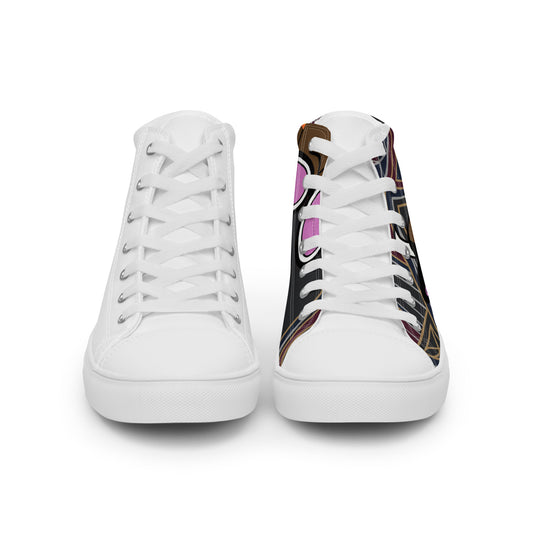 Pocket Cows Men's High Top Canvas Shoes — Sacred Herd — Design 764