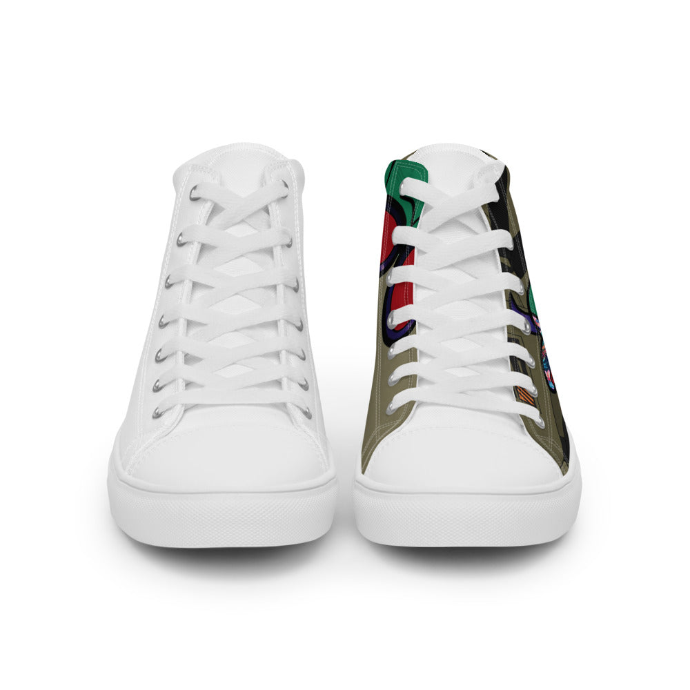 Pocket Cows Men's High Top Canvas Shoes — Built To Roam — Design 736