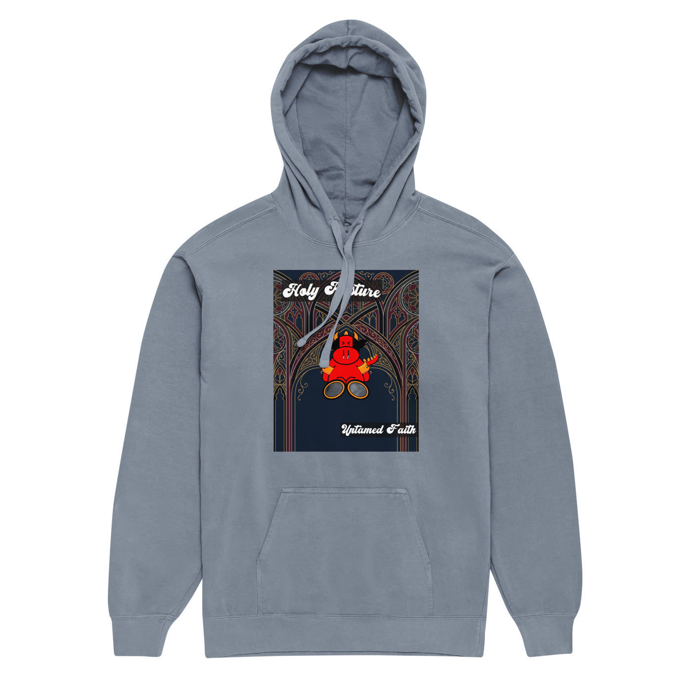 Pocket Cows Unisex Garment-Dyed Hooded Sweatshirt I Comfort Colors — Sacred Herd — Design 270