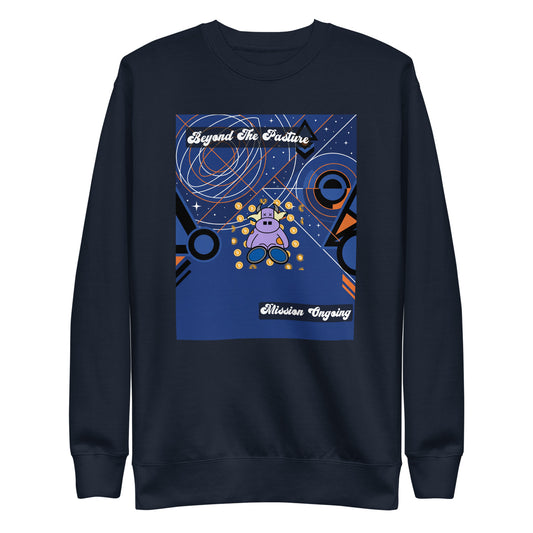 Pocket Cows Crewneck — Orbit The Herd — Design 108
