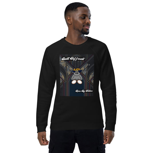 Pocket Cows Unisex Organic Raglan Sweatshirt — Design 269