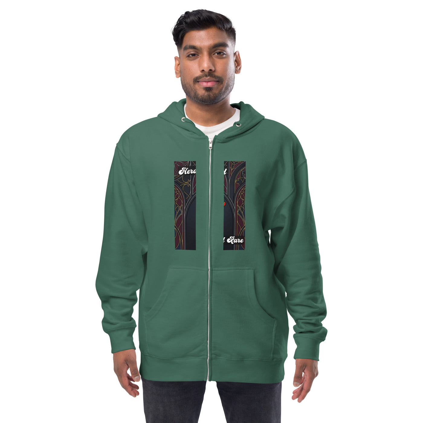 Pocket Cows Unisex Fleece Zip Up Hoodie — Design 267