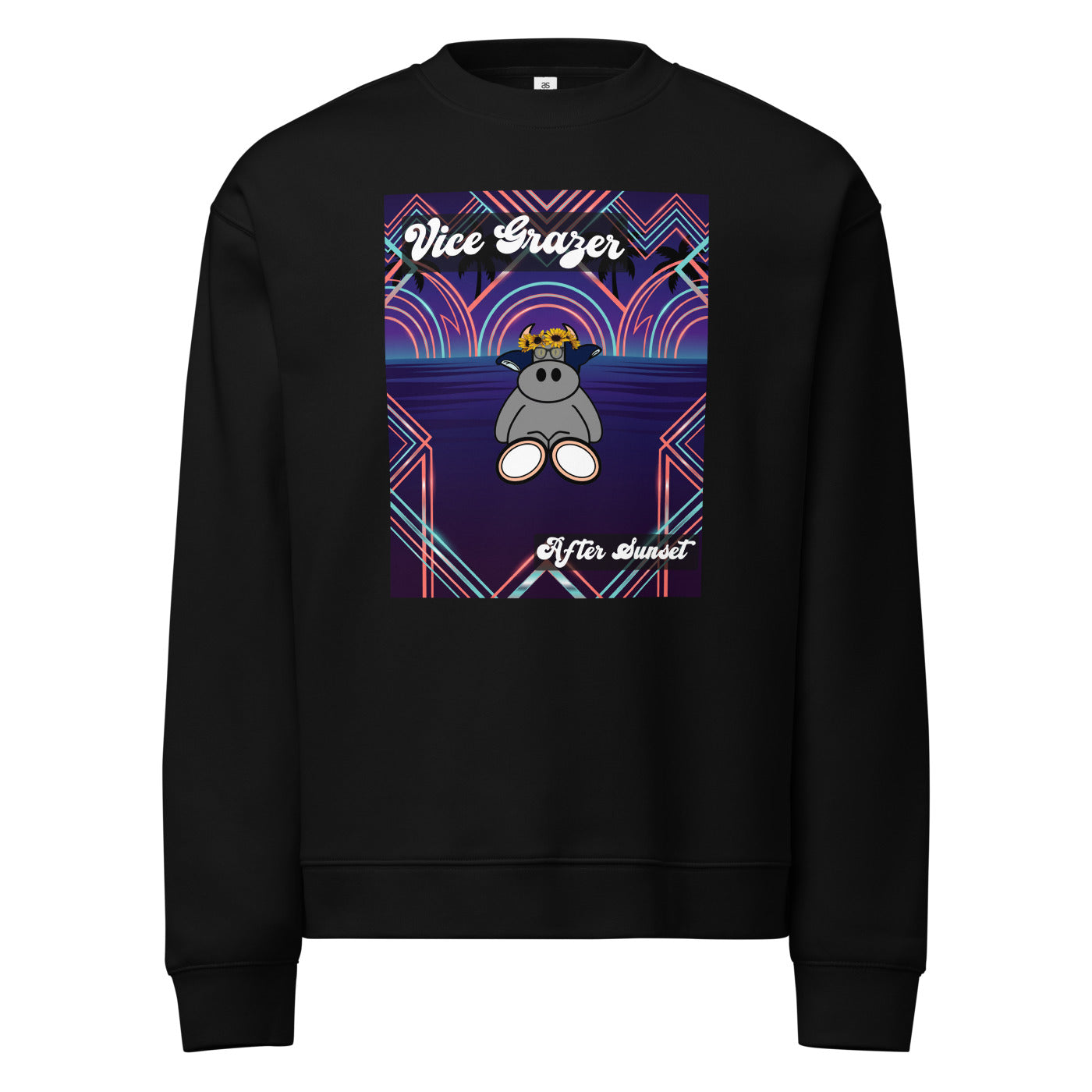 Pocket Cows Unisex Relax Crew Neck Sweatshirt — Design 279