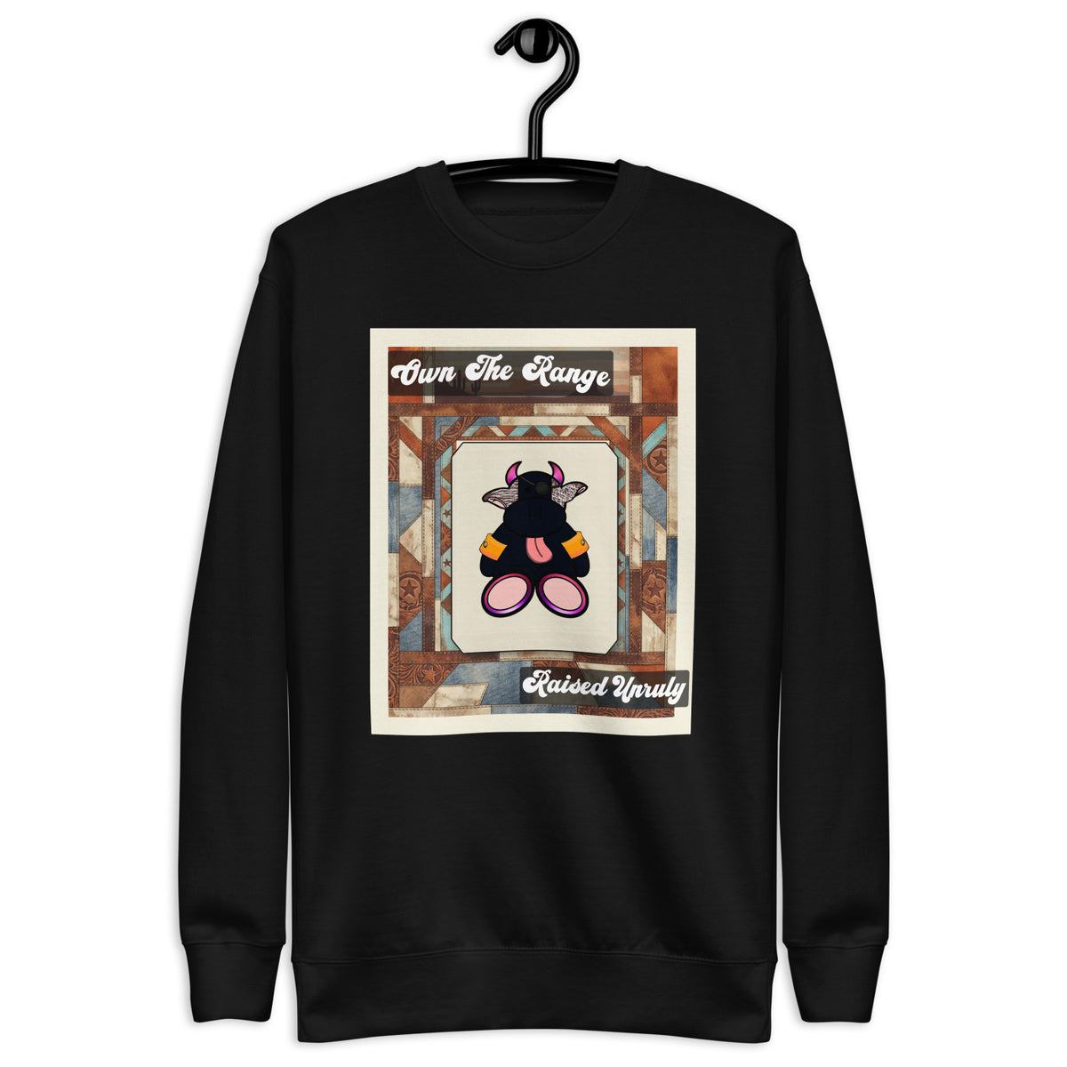 Pocket Cows Crewneck — Range Royalty — Design 05 — alternate view