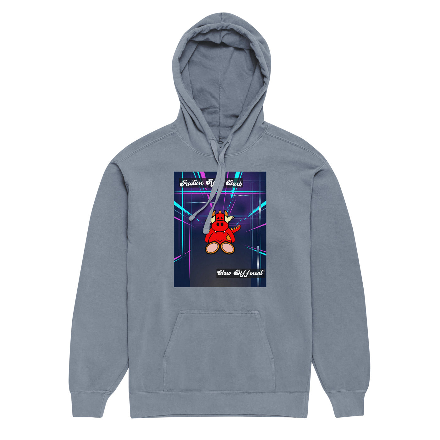Pocket Cows Unisex Garment-Dyed Hooded Sweatshirt I Comfort Colors — After Hours — Design 273
