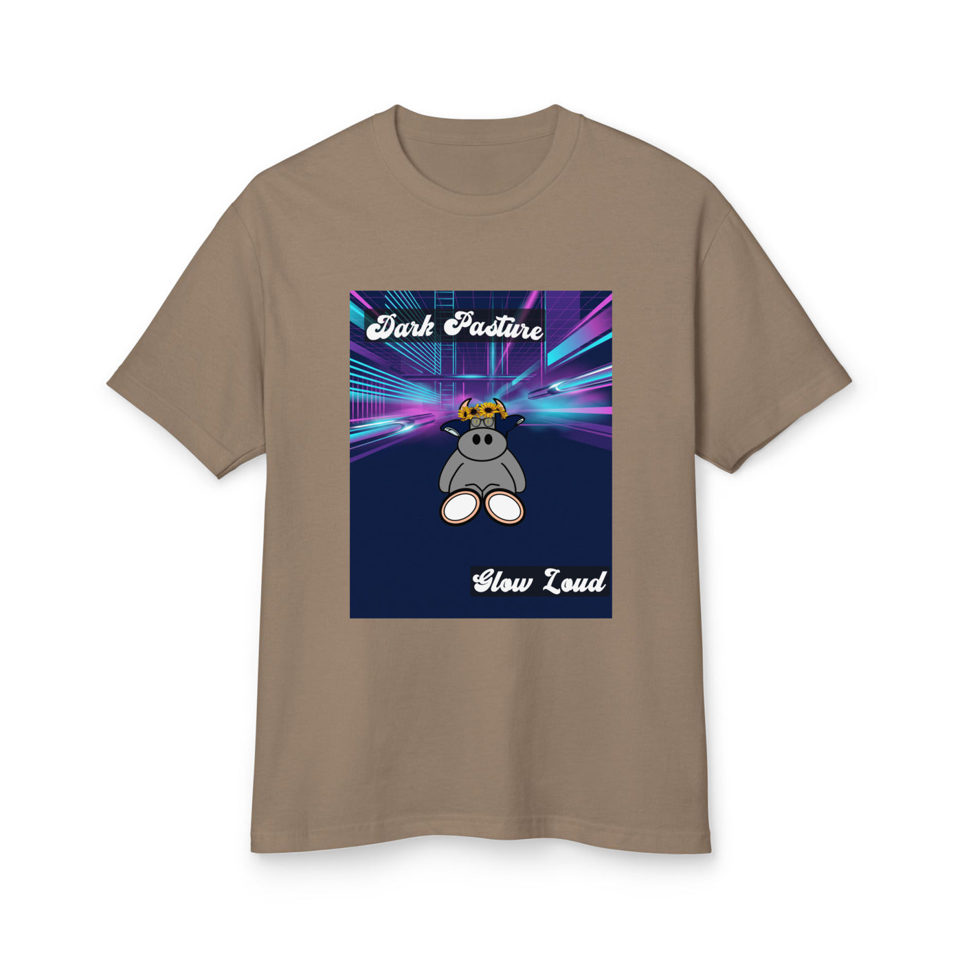 Pocket Cows Unisex Garment-Dyed Heavyweight Cotton Tee — Design 255