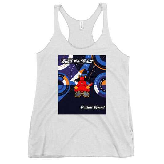 Pocket Cows Women's Racerback Tank Top — Design 280