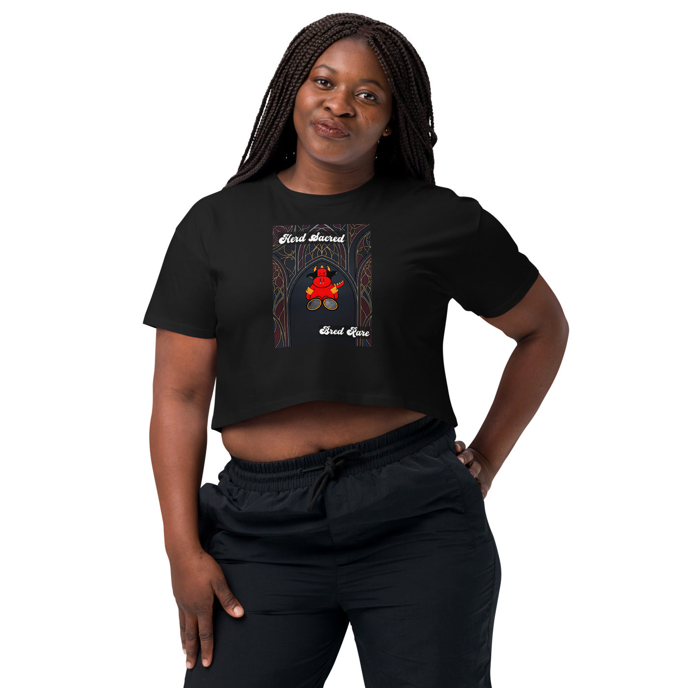 Pocket Cows Women's Crop Top — Design 267