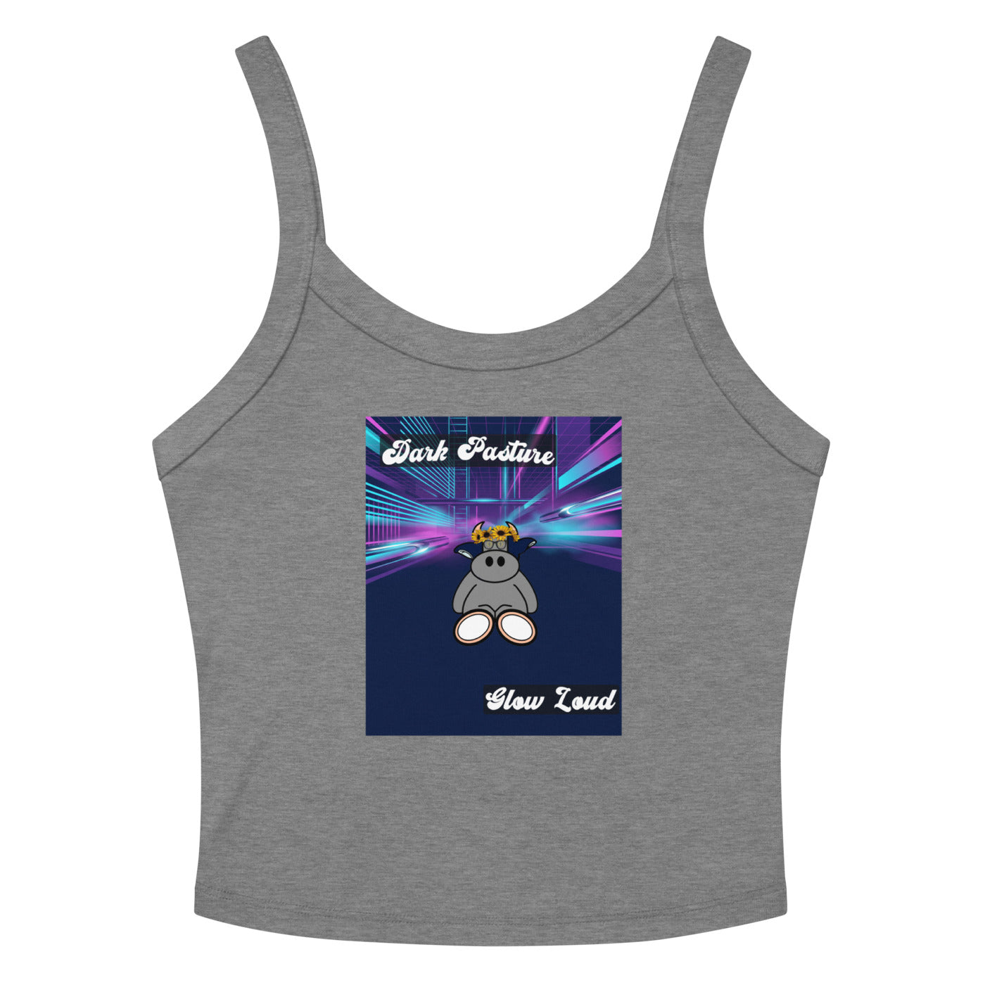 Pocket Cows Women's Micro-Rib Tank Top — Design 255
