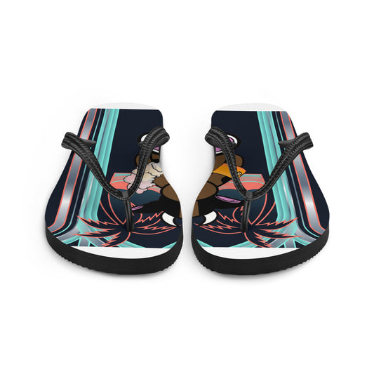 Pocket Cows Sublimation Flip Flops — Pasture Vice — Design 769